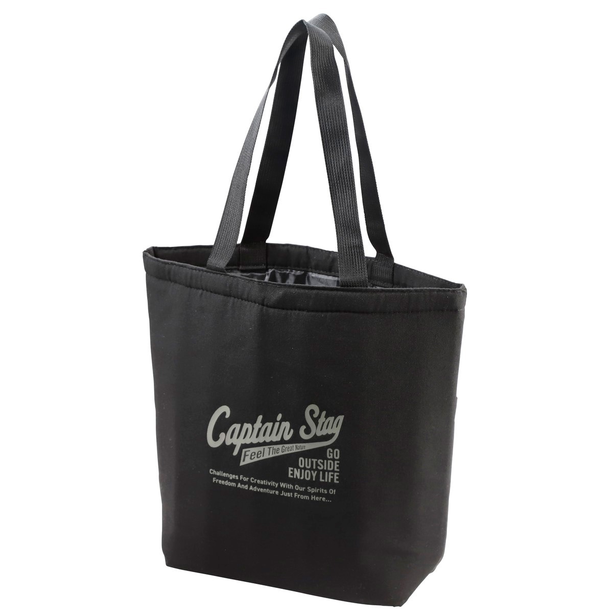 キャプテンスタッグ トートクーラーバッグ6 ブラック/オリジナル UE-0673