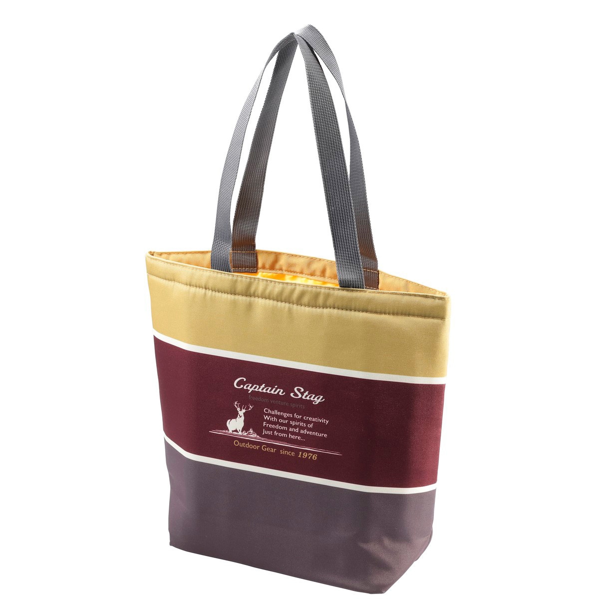キャプテンスタッグ トートクーラーバッグ6 ボルドー/クラシック UE-0674