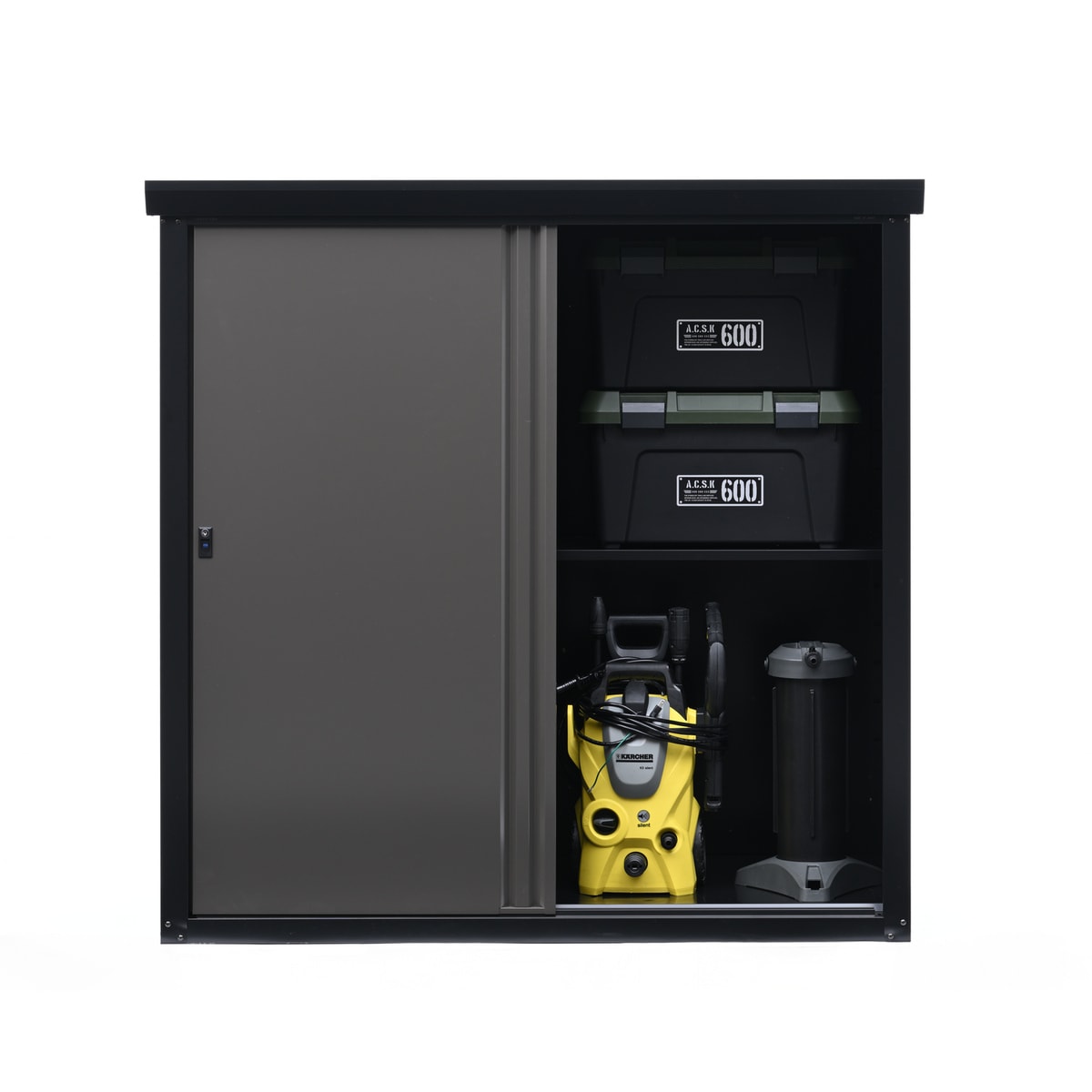 送料無料】グリーンライフ ファミリー物置 ダシーレ SRM-1515(BK/AGY