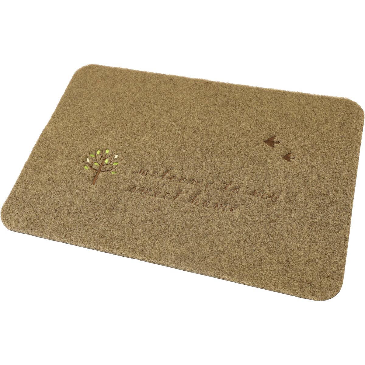 【送料無料】玄関マット エントランスマット ツリー＆バード 約40×60cm 【メーカー直送・代引不可・置配不可】