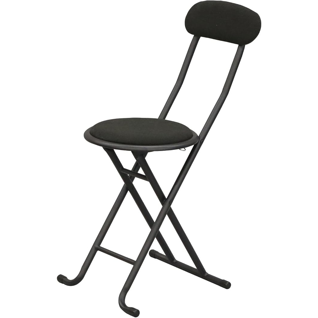 【送料無料】エイ・アイ・エス 折畳チェア 背あり YSFO-05 BK 【メーカー直送・代引不可・置配不可】