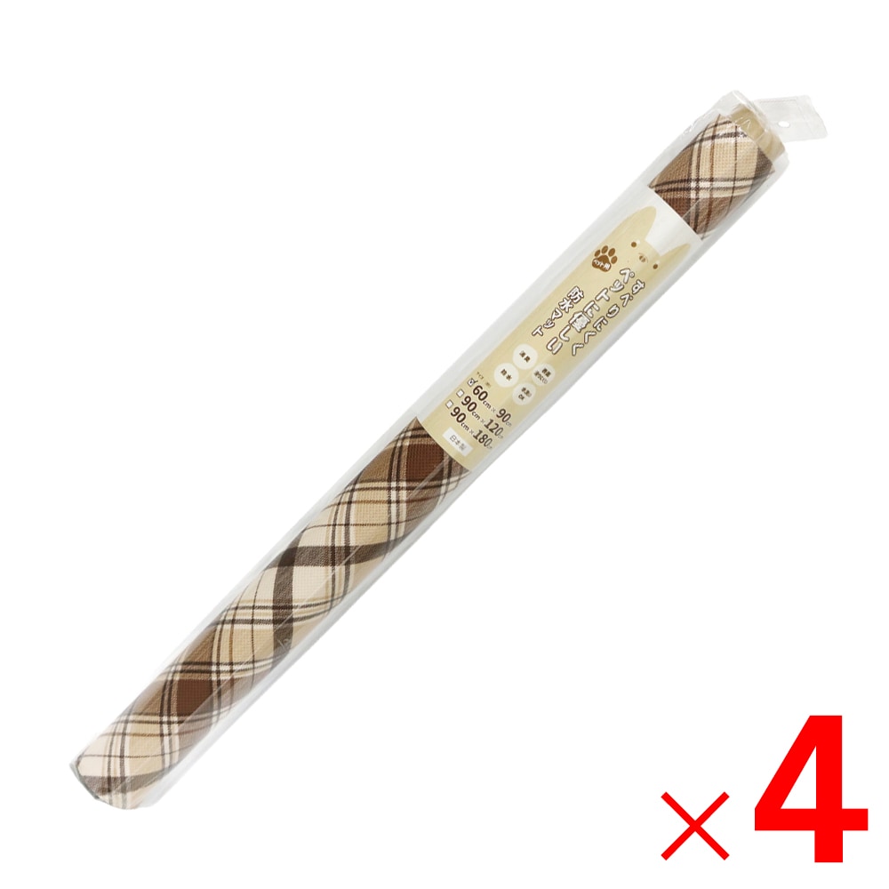 【送料無料】明和グラビア ペット用防滑・消臭・防水マット 60cm×90cm ACINSF-40 チェック×4個 セット販売