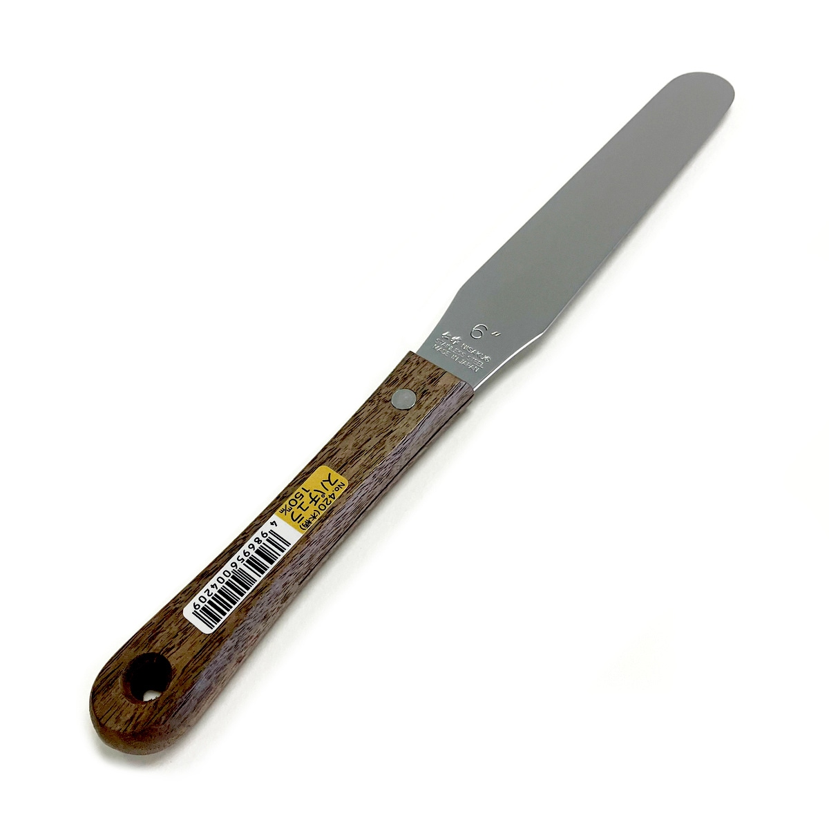 富田刃物 ステンレス製 スパチュラ 木柄 150mm No.420
