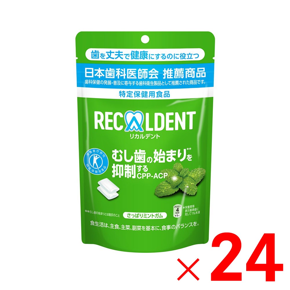 【送料無料】モンデリーズ・ジャパン リカルデント さっぱりミントガム スタンドパウチ 280g×24個 ケース販売