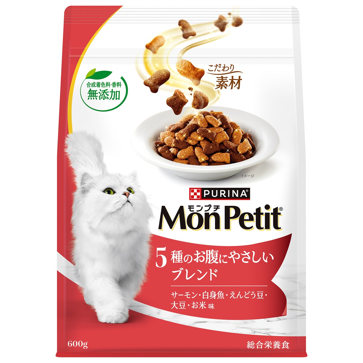 モンプチ バッグ 5種のお腹にやさしいブレンド 600g