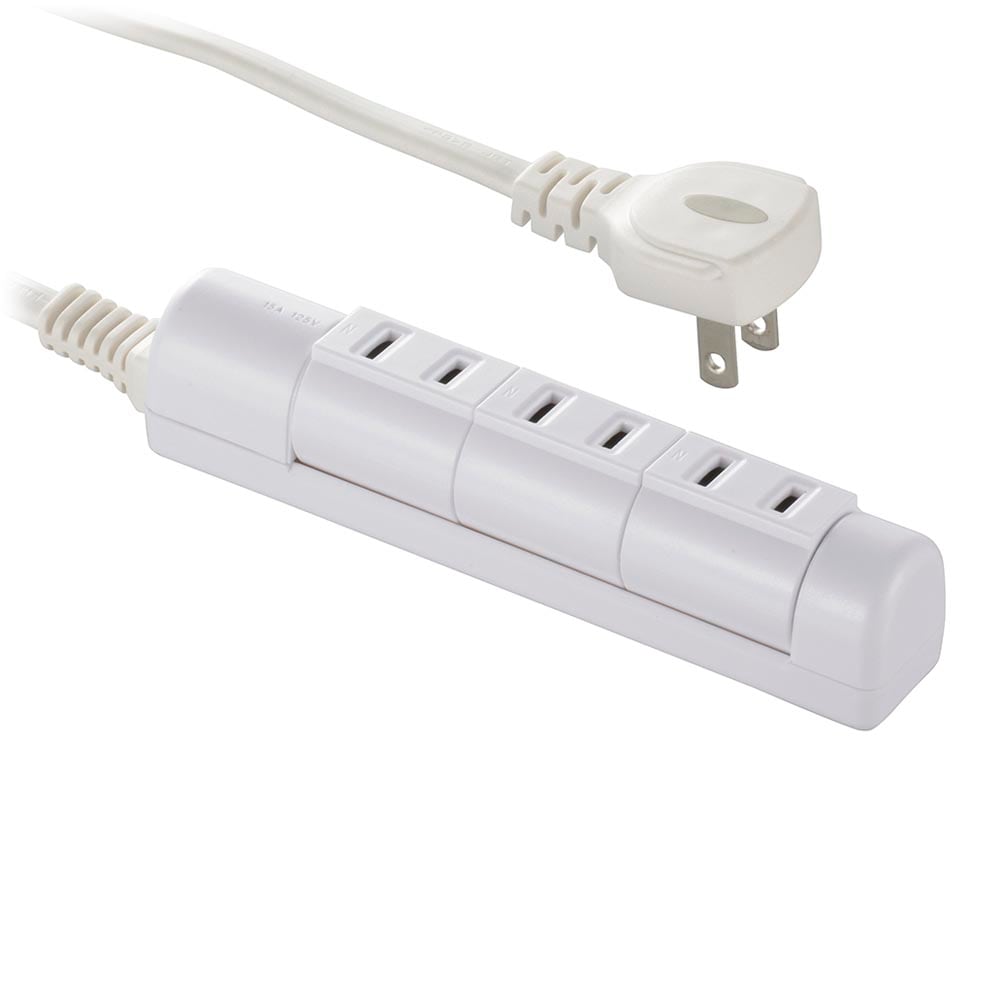 オーム電機 回転タップ 3個口 1.5m HS-T31C5W3-W