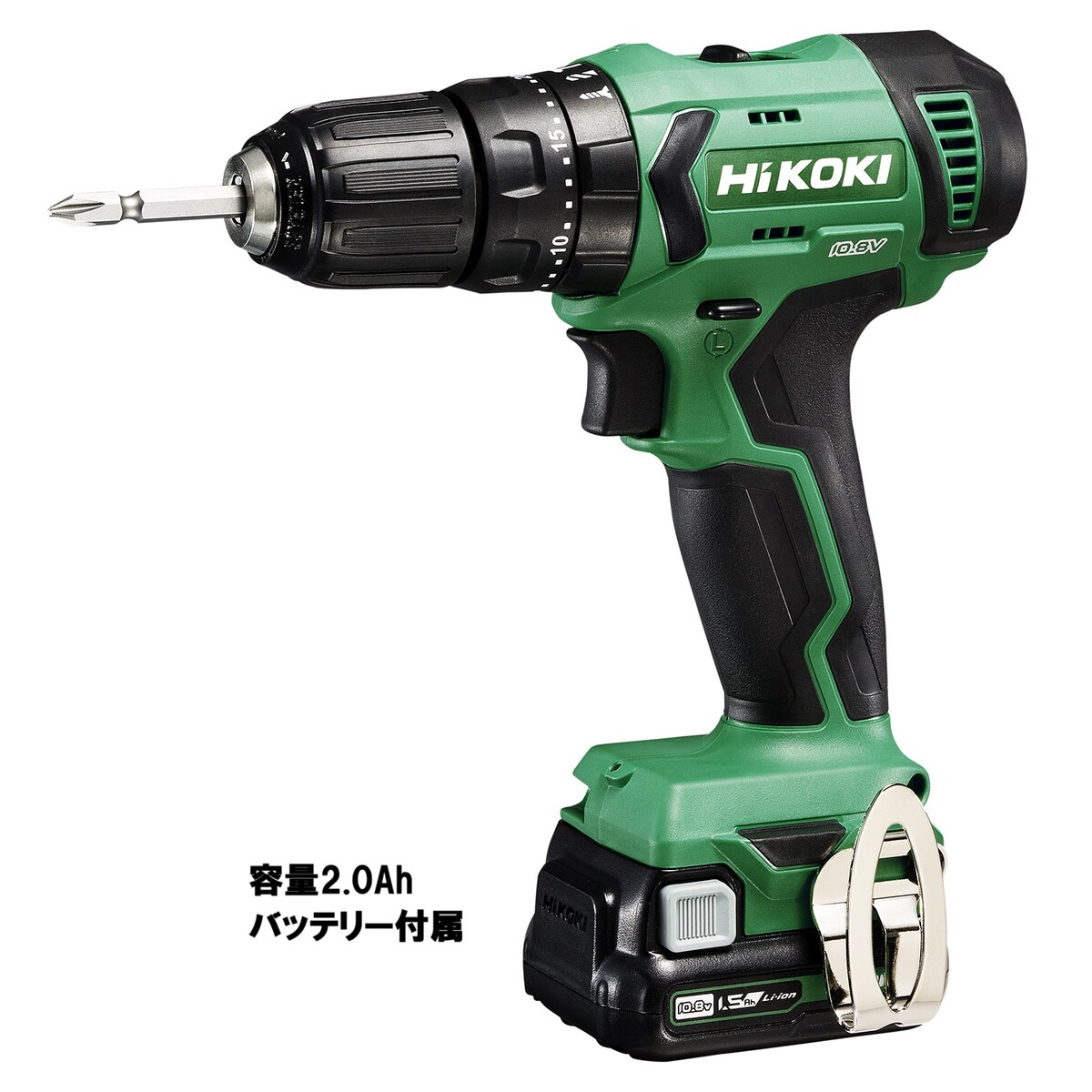 【送料無料】ハイコーキ HiKOKI 10.8Vコードレス振動ドライバドリル バッテリー/充電器付 DV12DA(2BS)