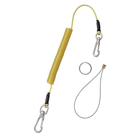 スーパーツール 安全ロープ ステンレスワイヤー芯 1kg用 イエロー ARS10Y