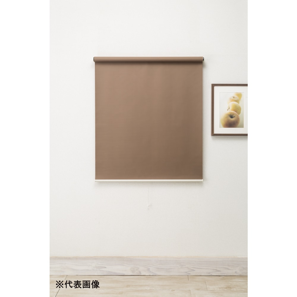 【送料無料】フルネス つっぱりロールスクリーン 遮光ブラウン 90×180cm L3324 【メーカー直送・代引不可・置配不可・配送地域限定】
