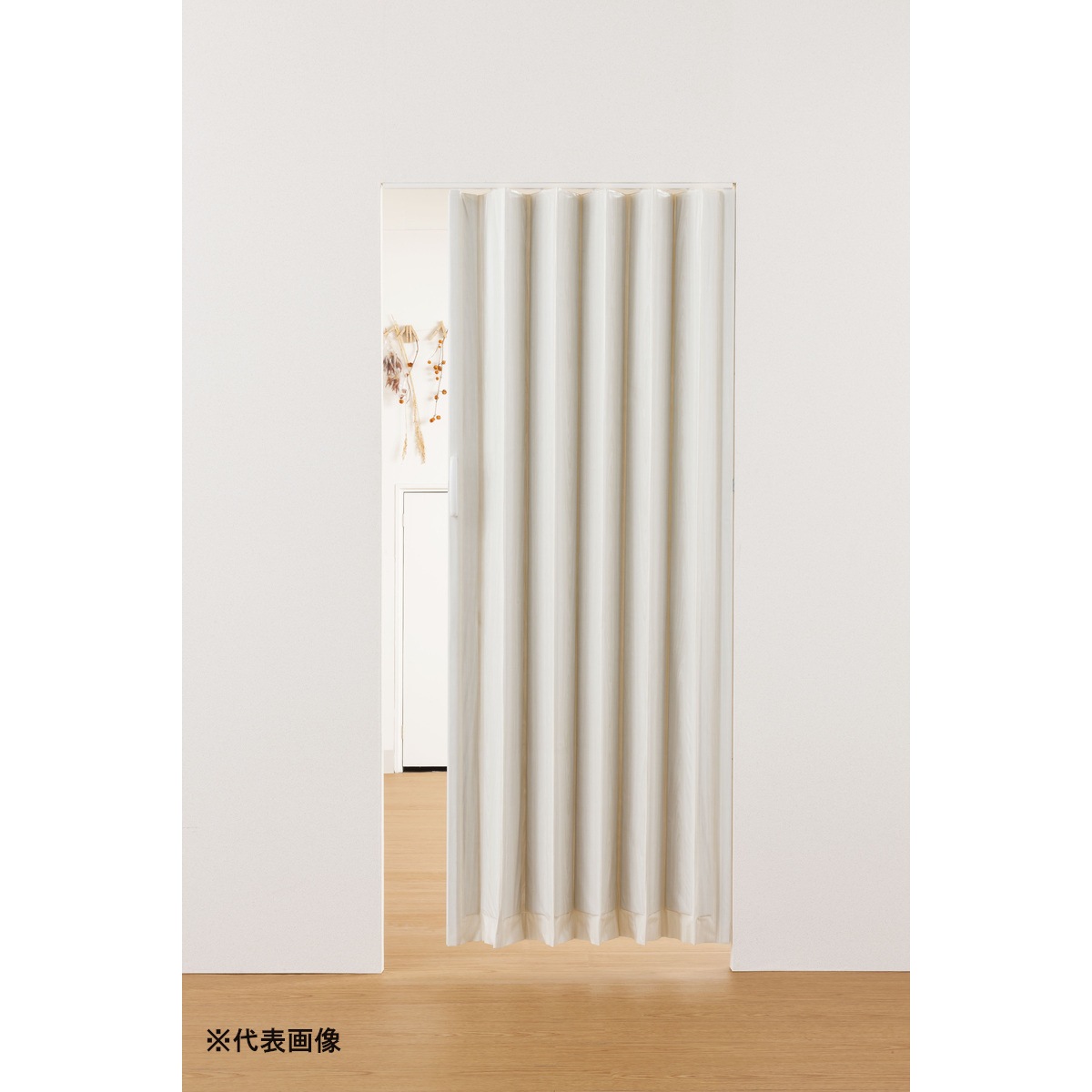 【送料無料】フルネス 木目調アコーディオンドア ホワイトウッド 100×174cm L5560 【メーカー直送・代引不可・置配不可・配送地域限定】
