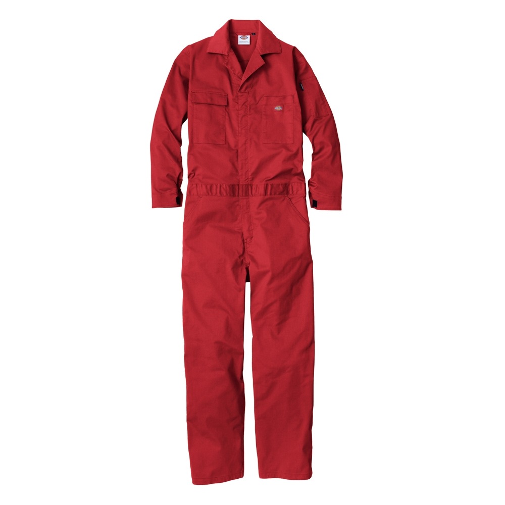【送料無料】ディッキーズ Dickies T/Cストレッチ ツナギ レッド M D-676