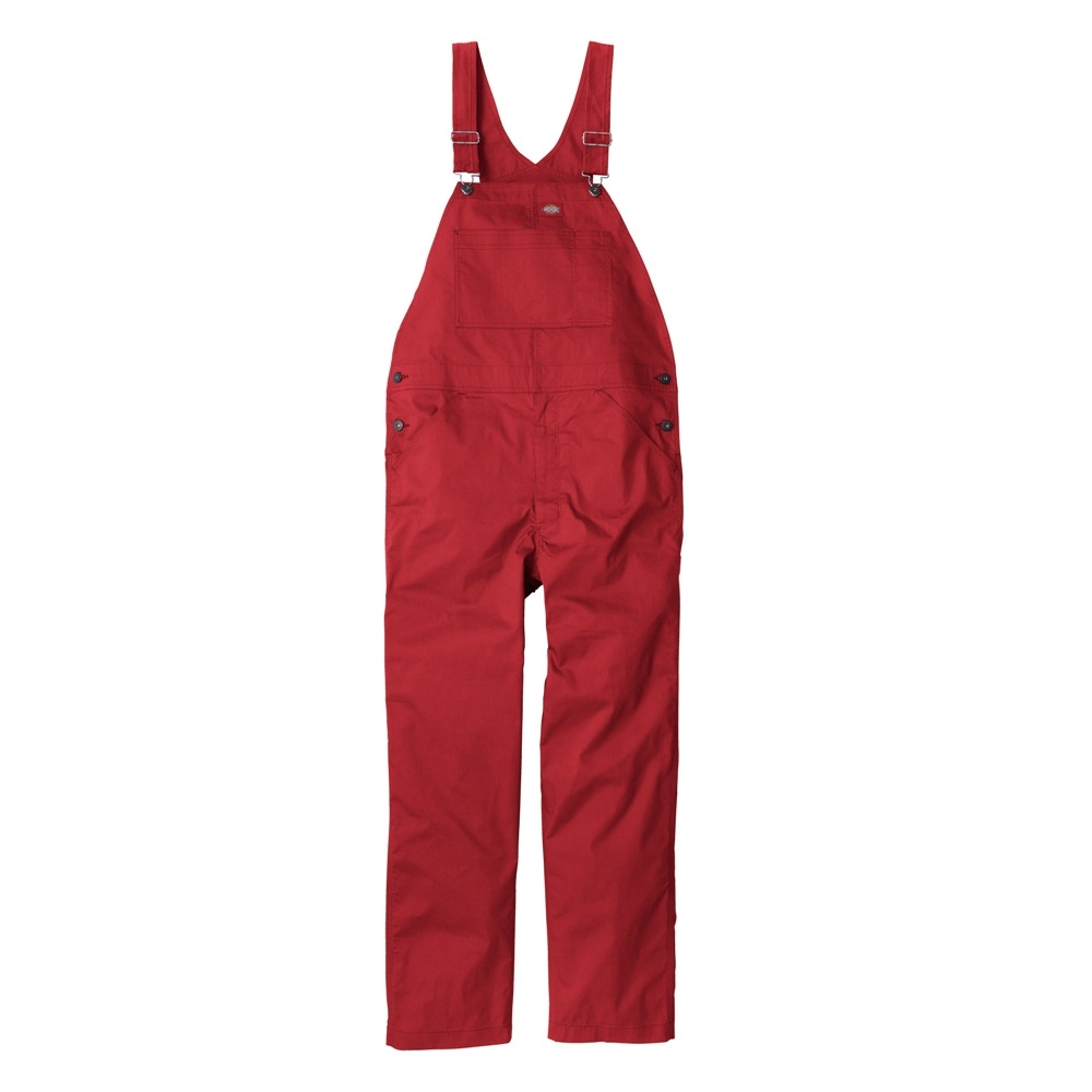 【送料無料】ディッキーズ Dickies ライトT/Cストレッチ オーバーオール レッド M D-6709