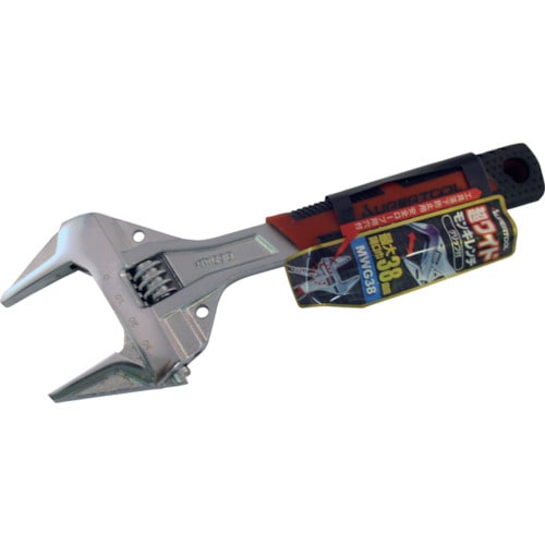 スーパーツール 超ワイドモンキレンチ グリップ付 最大開口:38mm MWG38