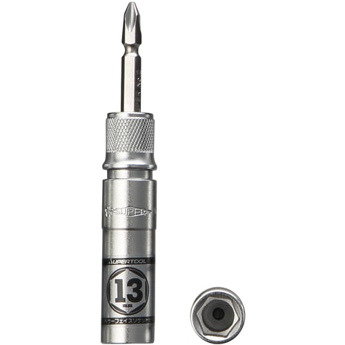 スーパーツール 電ドル用ソケットビット 着脱式 プロスペック 13×6.35mm DSE13