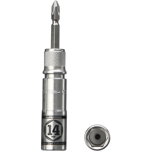 スーパーツール 電ドル用ソケットビット 着脱式 プロスペック 14×6.35mm DSE14