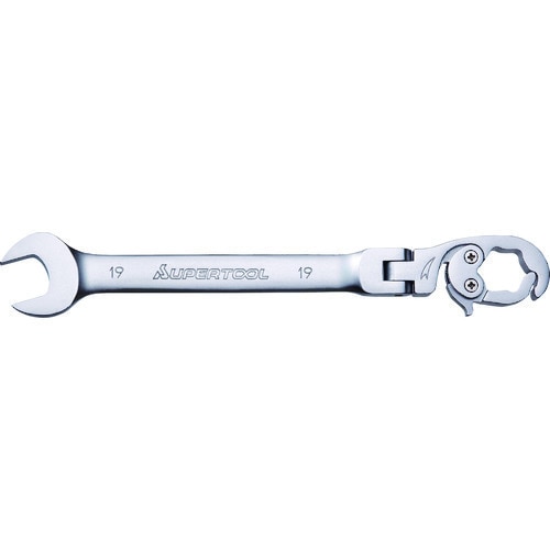 スーパーツール 配管用レンチ オープンラチェットレンチ フレックスタイプ L:154mm 呼び:10 RCW10F