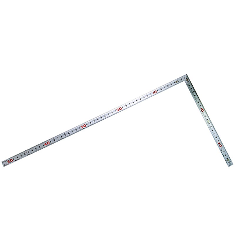 シンワ測定 曲尺同厚 シルバー 50cm 表裏同目 マグネット付 JIS 10175