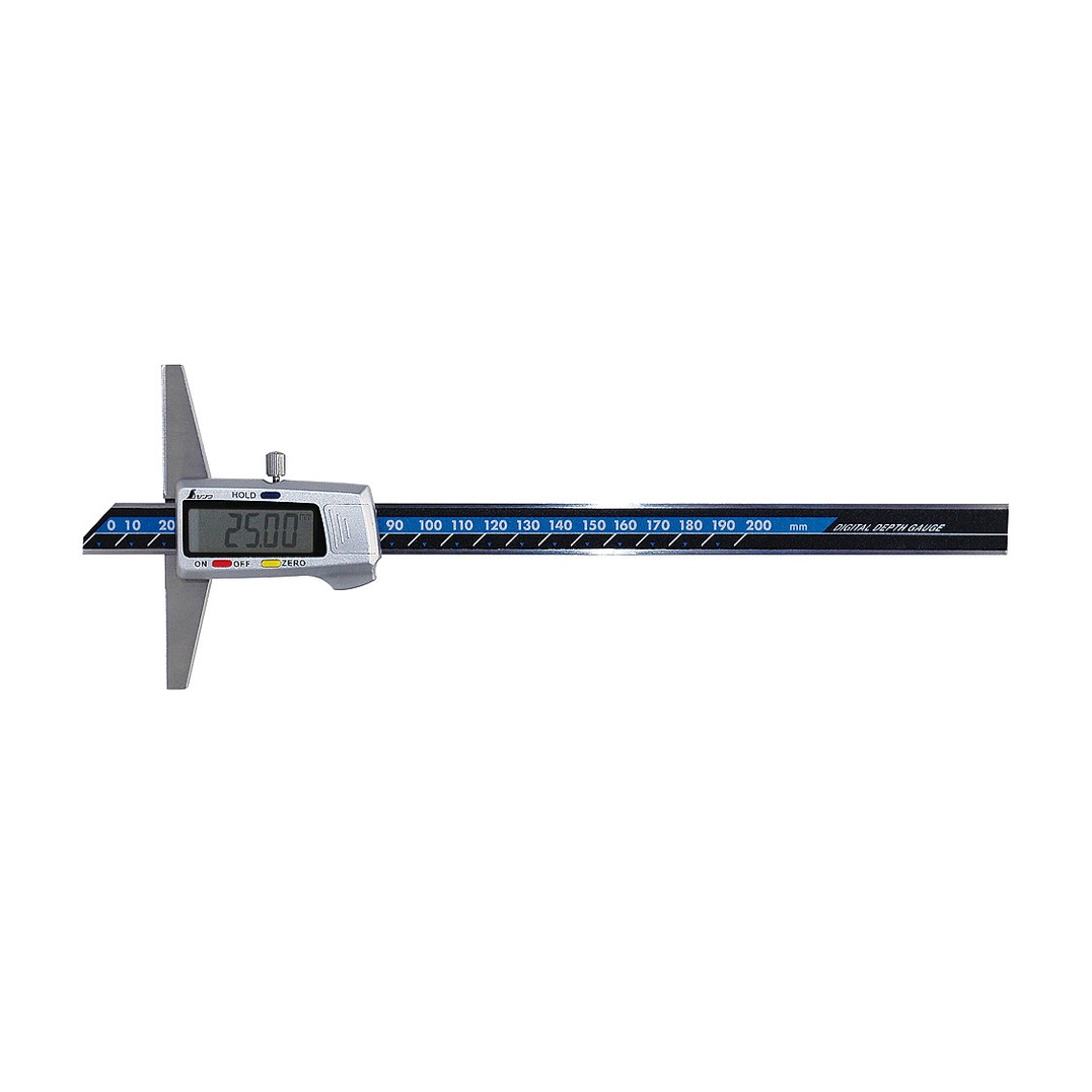 【送料無料】シンワ測定 デジタル デップスゲージ 200mm ホールド機能付 19307