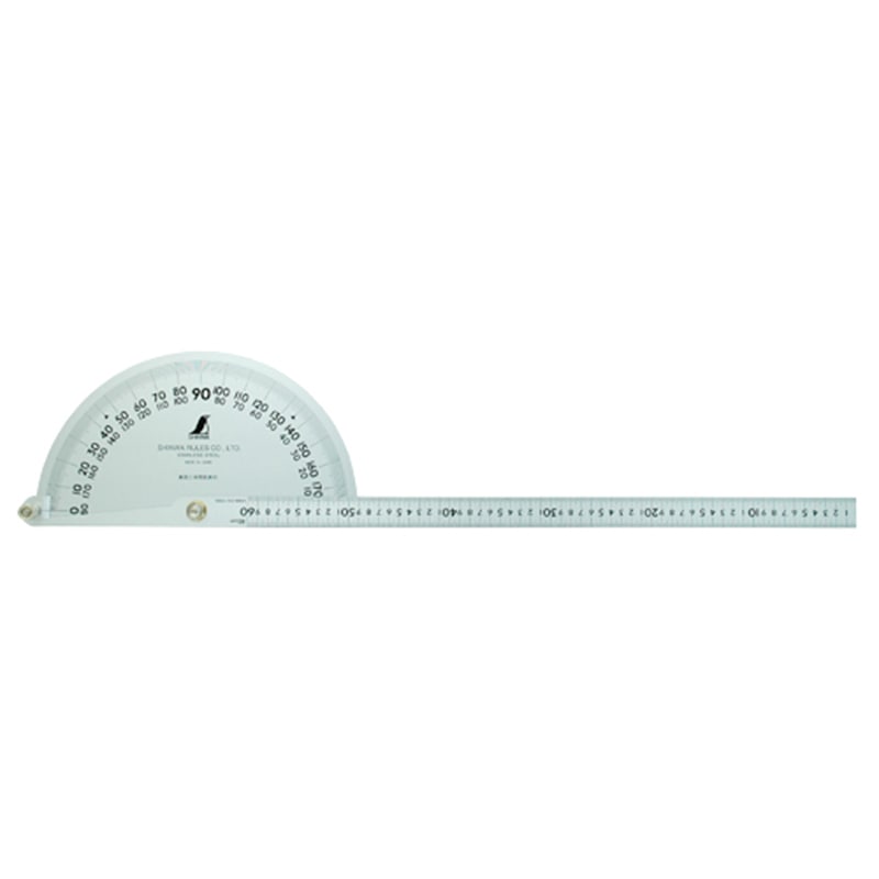 【送料無料】シンワ測定 プロトラクター No.600 シルバー φ320 竿目盛60cm 62855