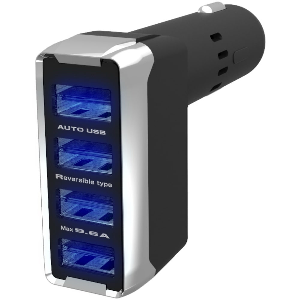 カシムラ DCリバーシブルUSB 4ポート 自動判定 9.6A DC-023