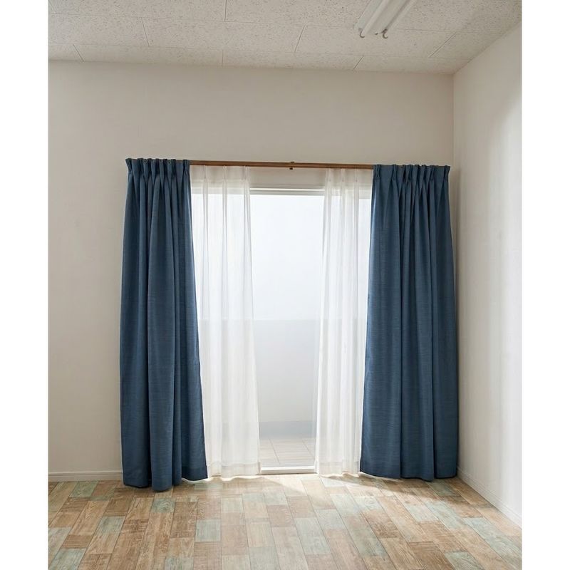 【送料無料】遮光性4枚組カーテン ディーバ 100cm×135cm ダークブルー 4枚組 021P113DB 【メーカー直送・代引不可・置配不可】
