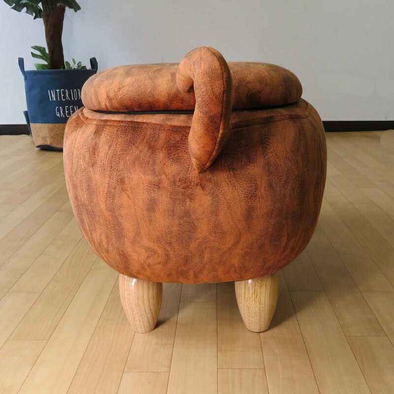 送料無料】動物スツール 収納付 ブルドッグ アニマル チェア イス