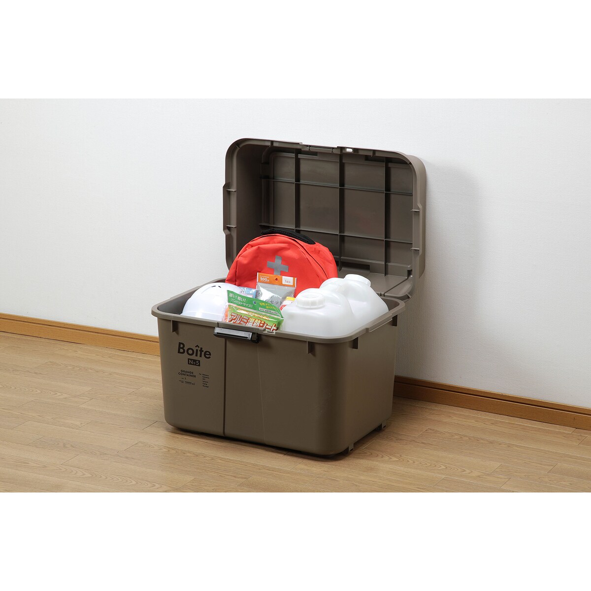 【送料無料】グリーンパル Boiteガレージ ベランダコンテナ70L ブラウン MA-4012