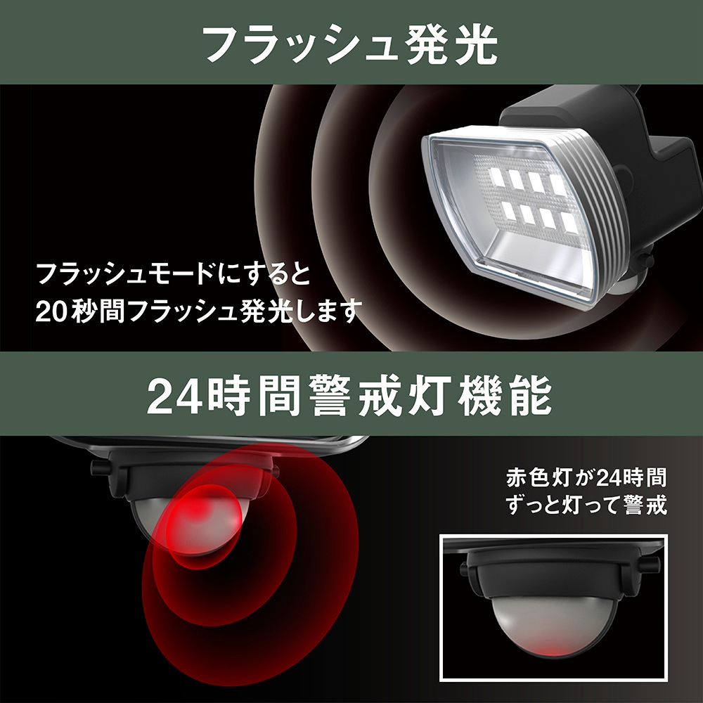 送料無料】LED乾電池センサーライト 4.5Wワイド フリーアーム式 LD-150