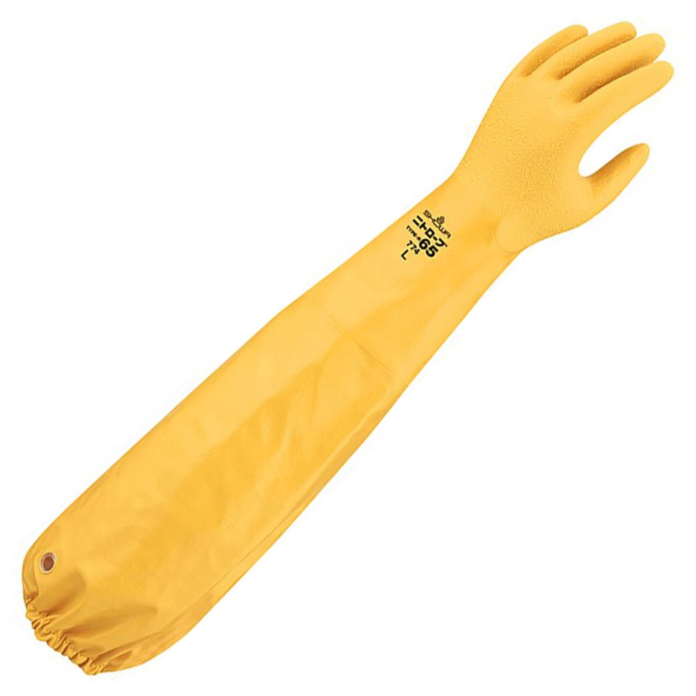 送料無料】ショーワ 作業手袋 ニトローブ TYPE－R 65 イエロー L No