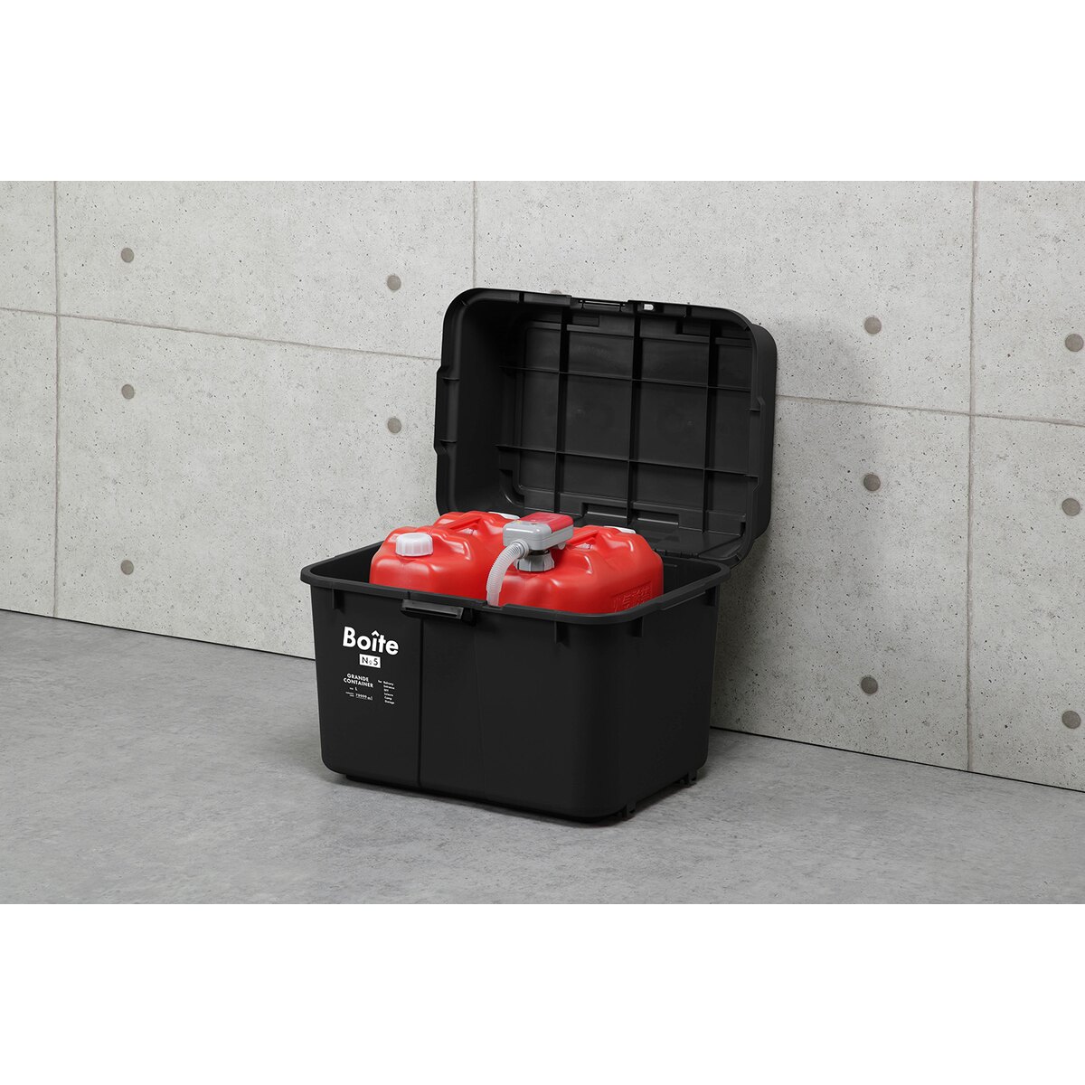 送料無料】グリーンパル Boiteガレージ ベランダコンテナ70L ブラック 