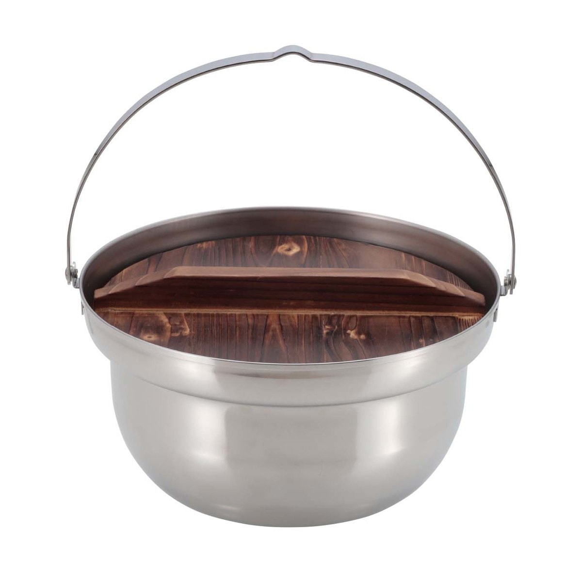 送料無料】キャプテンスタッグ 木蓋付きキャンプ焚火鍋22cm UH-4125