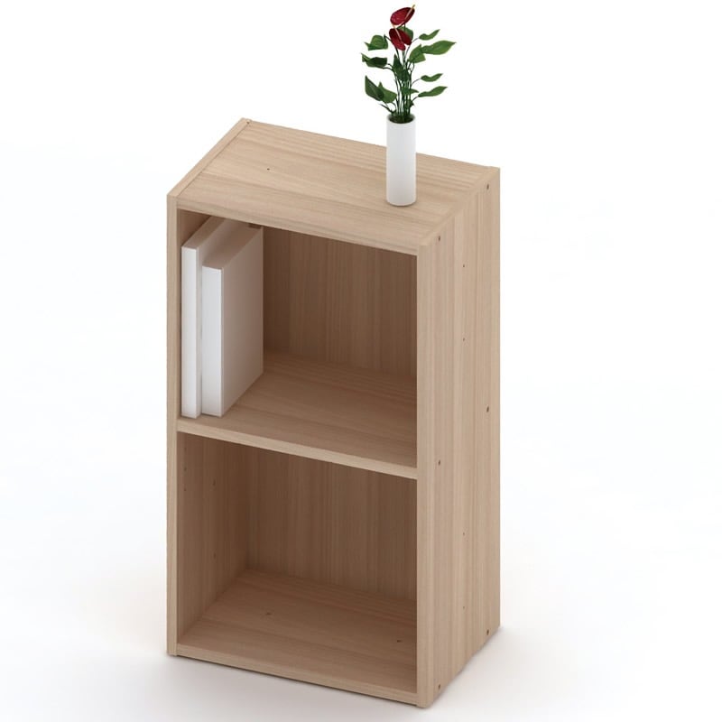 ハンドメイド　カラーボックス風ラック　オーダー受け付けます 組合わせて連結できるBOX コネクト2段 メープル カラーボックス アーク