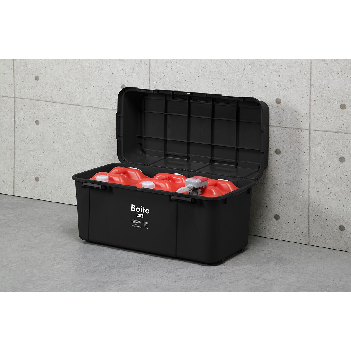 【送料無料】グリーンパル Boiteガレージ ベランダコンテナ105L ブラック MA-4017