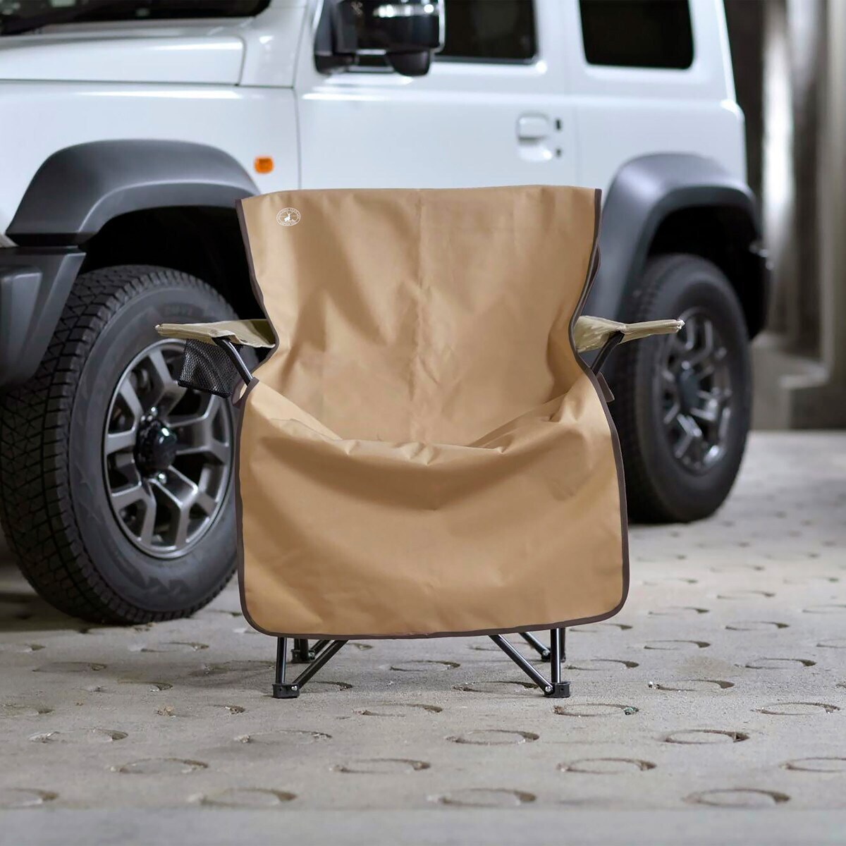 【送料無料】キャプテンスタッグ ビヨンドストレージ チェア&シートカバー カーキ UP-1062