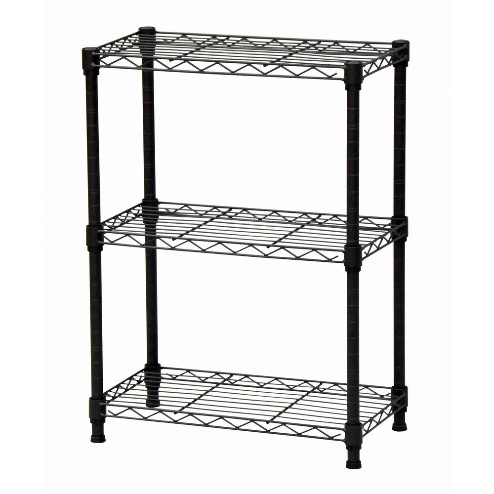 送料無料】エイ・アイ・エス 19φスチールラックセット 3段 ブラウン NS