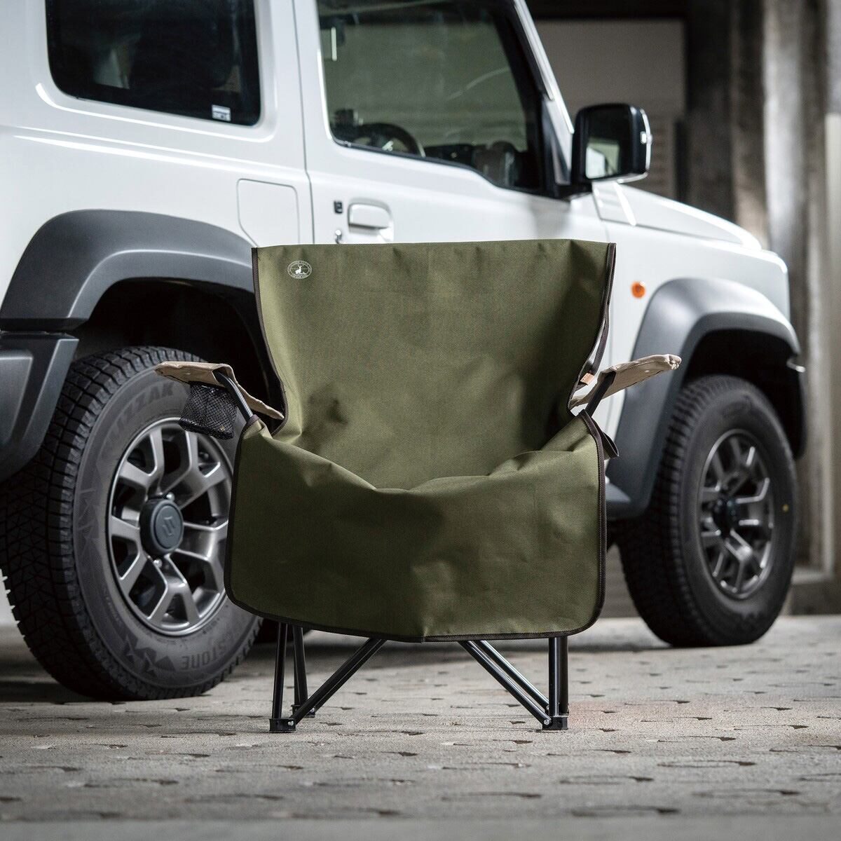 【送料無料】キャプテンスタッグ ビヨンドストレージ チェア&シートカバー オリーブ UP-1063