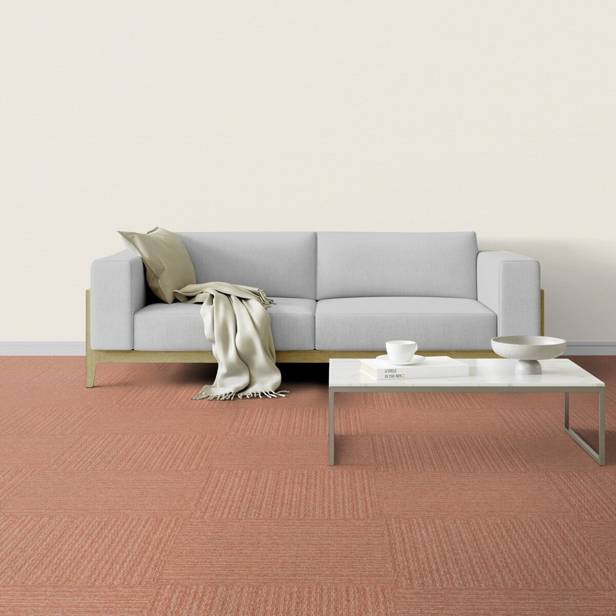 送料無料】東リ 吸着タイルカーペット ニューピタコ40 NP410 チェリー