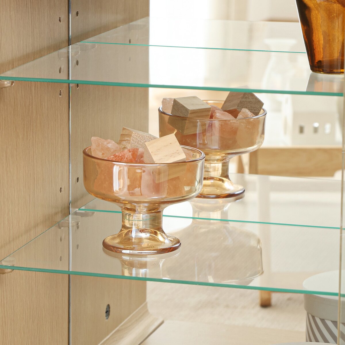 【送料無料】不二貿易 コレクションシェルフ クレール ミドル オークナチュラル FBC667-1 【メーカー直送・代引不可・置配不可・配送地域限定】