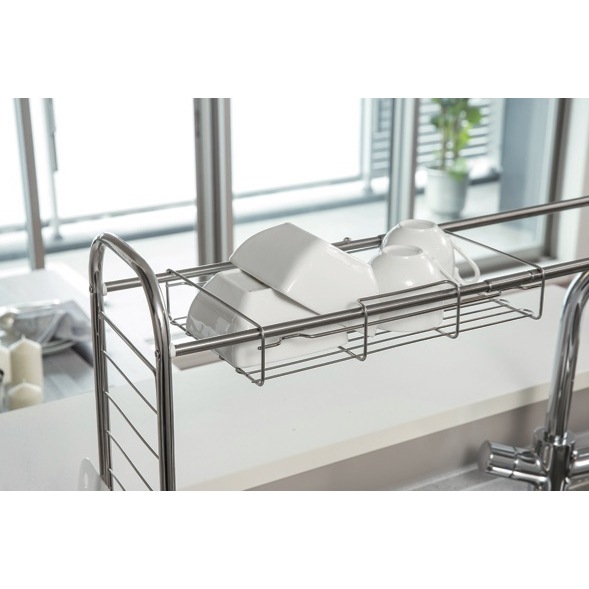 【送料無料】ベストコ 伸縮式シンク上水切りラック 7点セット ND-9122