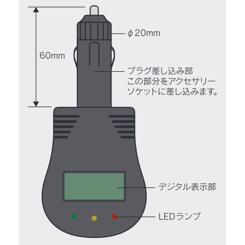メルテック バッテリー診断機(LEDデジタル表示) DC12V 診断内容:CCA値・CA値・mΩ バッテリー状態&充電容量表示 Meltec