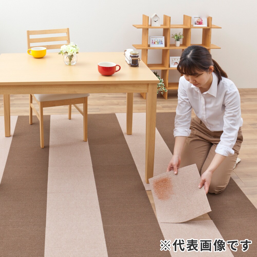 【送料無料】サンコー おくだけ吸着 ペット用撥水タイルマット 30×30cm 同色 メランジブルー 40枚（20枚入×2）セット販売