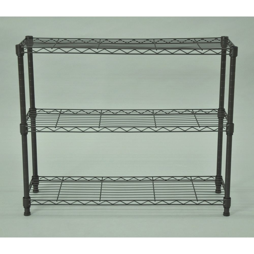 送料無料】エイ・アイ・エス 19φスチールラックセット 3段 ブラウン NS