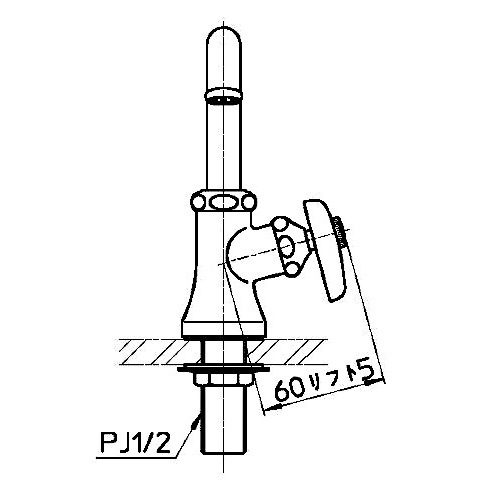 【送料無料】サンエイ SANEI 立形上向自在水栓 JA57J-13