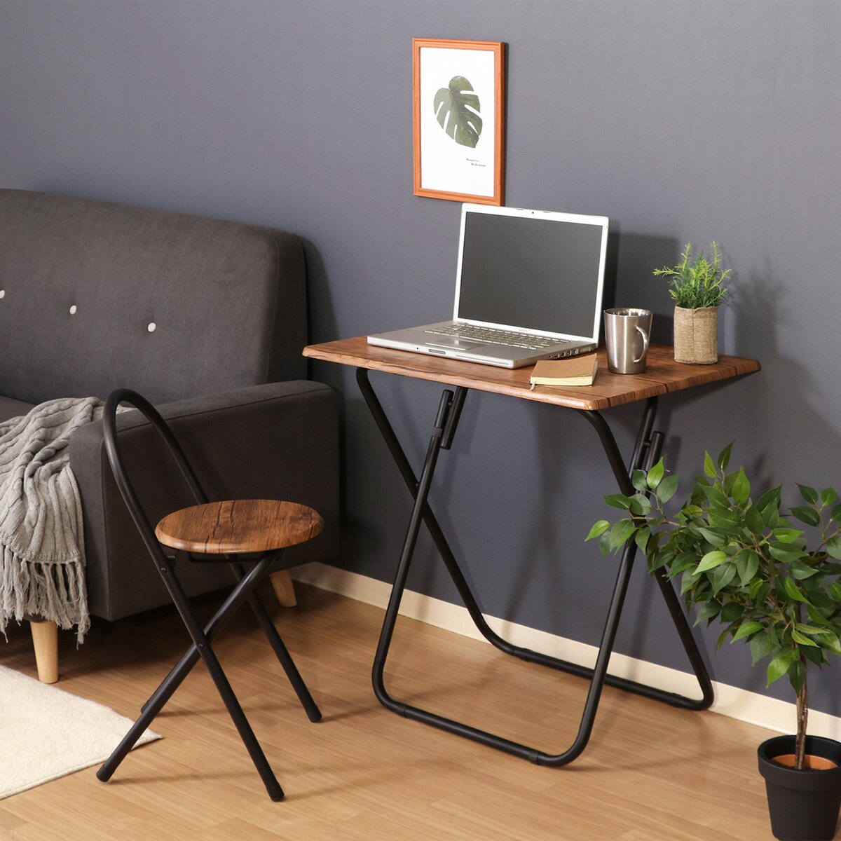 送料無料】不二貿易 折りたたみテーブルチェアセットBR 83439 TH3013