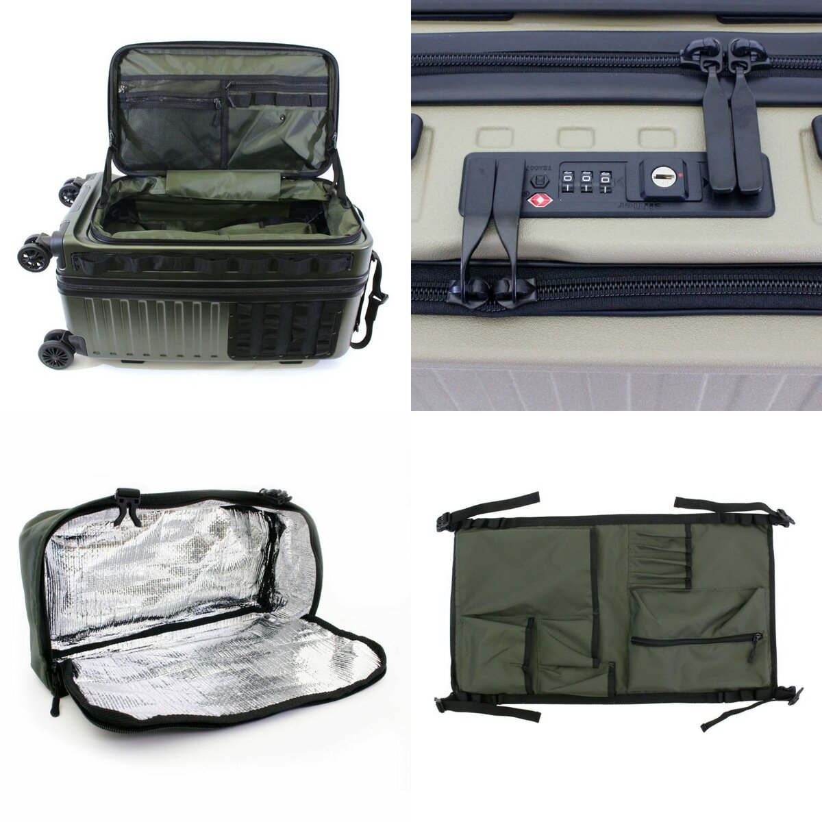 【送料無料】ハピタスプラス アウトドアキャリーS カーキ HPL2268-S 【メーカー直送・代引不可・置配不可】