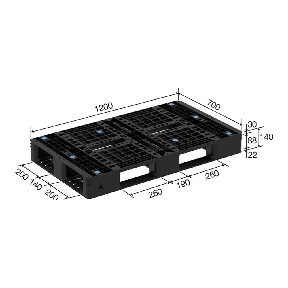 安い，低価】 サンコー リサイクルプラスチックパレット 808503 D4