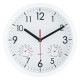 【送料無料】欠品中 次回4月上旬予定 不二貿易 掛時計 温湿度計付 アーバン 25cm WH 8019 【メーカー直送・代引不可・置配不可・配送地域限定】