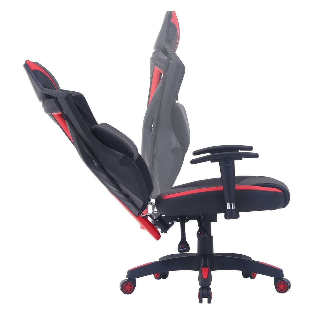 送料無料】不二貿易 メッシュゲーミングチェア レイズ RD YF922CW