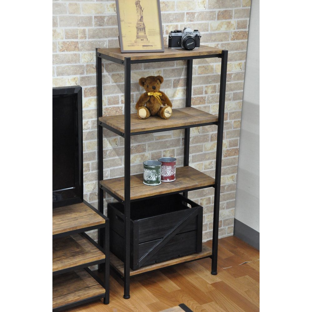 送料無料】エイ・アイ・エス ブロンクス 四段ラック ブラウン ABX-200