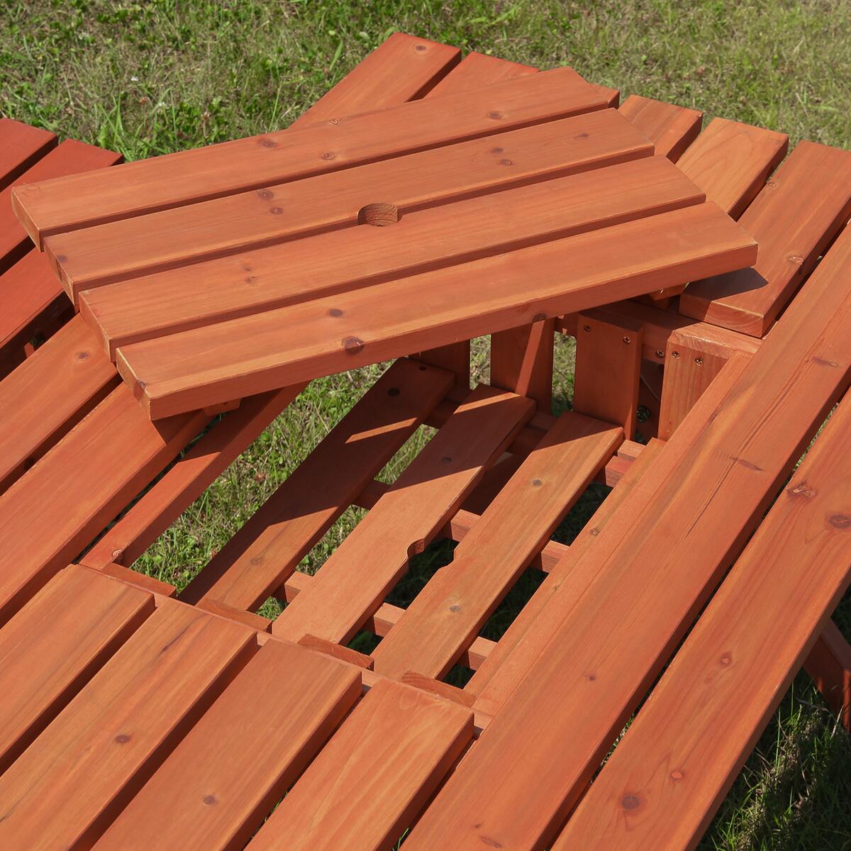 送料無料】不二貿易 杉材 BBQテーブル&ベンチセット コンロスペース付